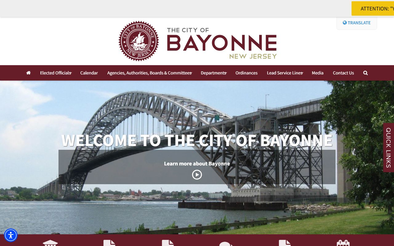 Bayonne city government building related to court docket records