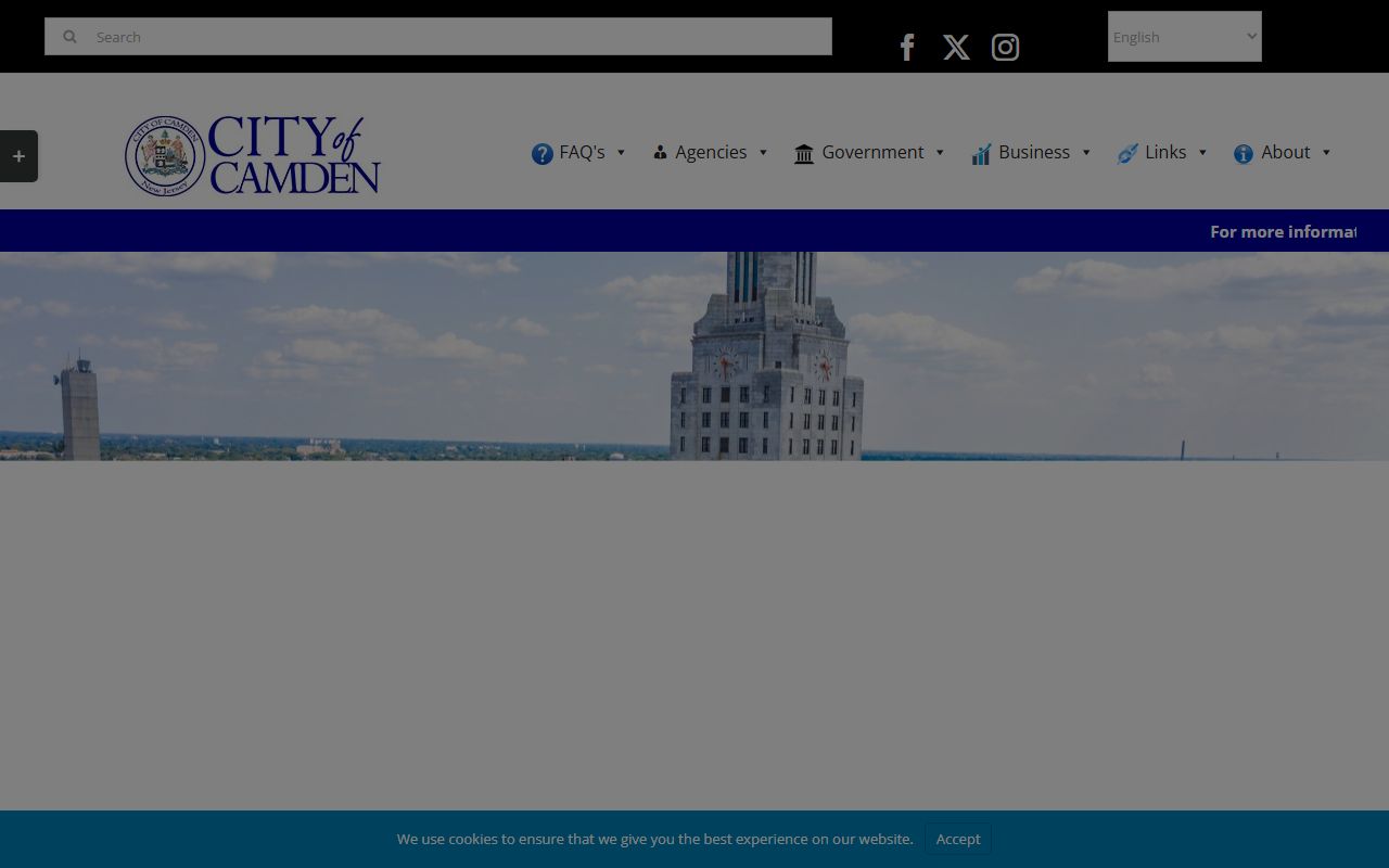 Camden city government building related to court docket records