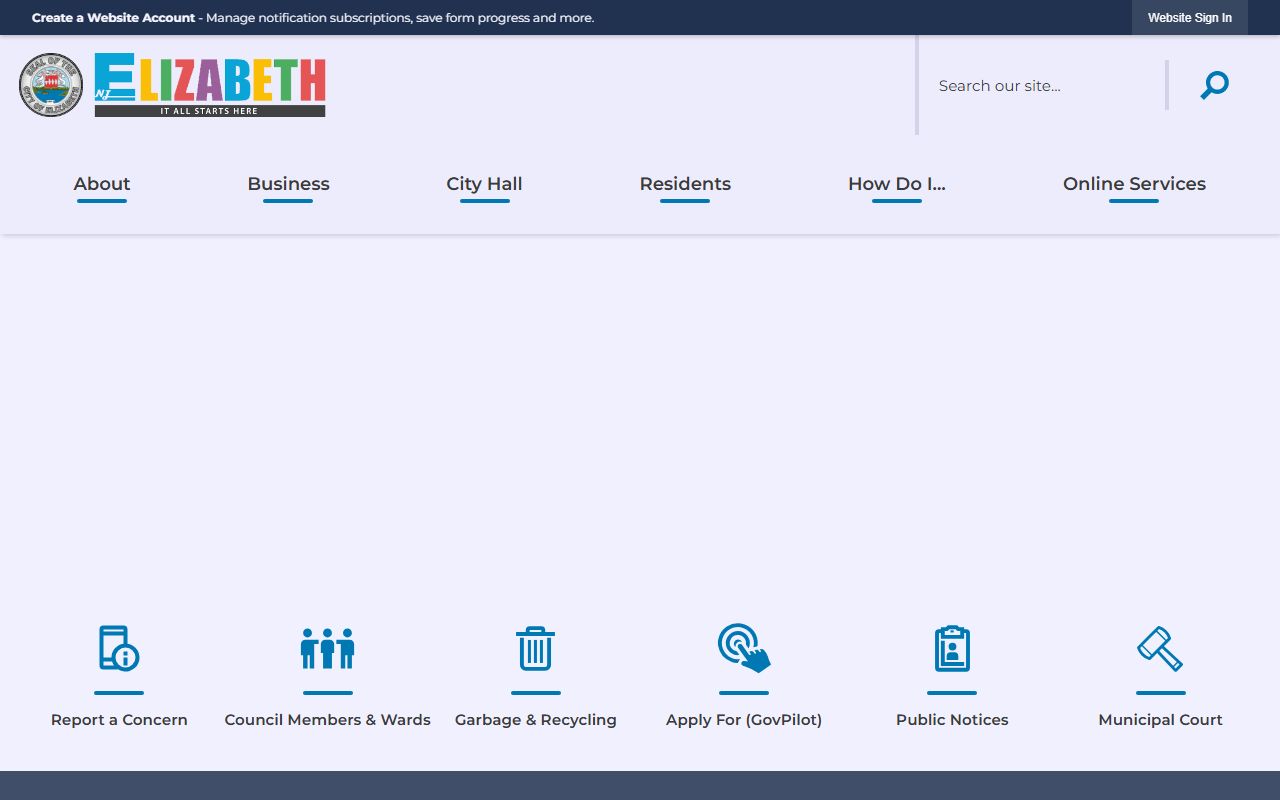 Elizabeth city government offices related to court docket services